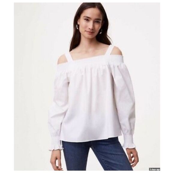 Loft cold shoulder blouse. Size XS petite - Picture 1 of 5